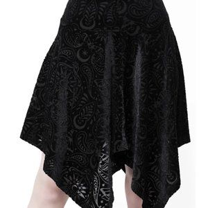 Etta Velvet burnout Skirt  (Killstar)